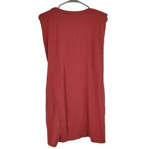 Kenedik‎ Orange Red Tunic Muscle T-Shirt Womens S Shoulder Pad Sleeveless NWT